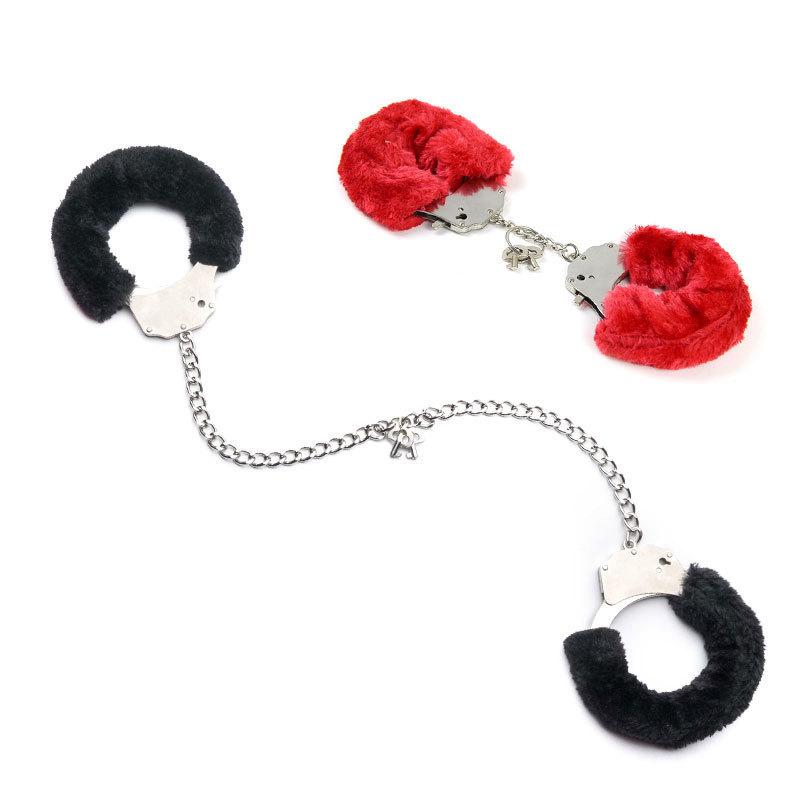 Metal plush sexy cuff SM sex toys flirting foreplay flirting supplies