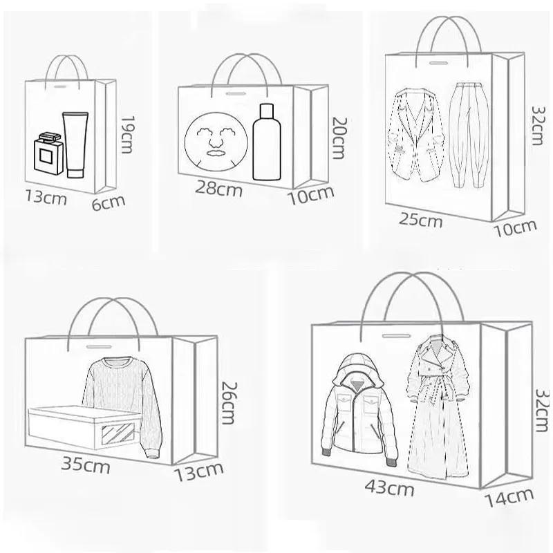 Snow Mountain Cherry Blossom Gift Bag, Exquisite Cosmetics Handbag, Bow Packaging Shopping Bag