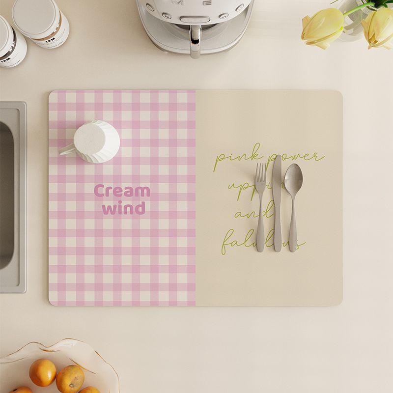 Space-saving Fresh Kitchen Drain Area Mat Diatom Mud Insulated Kitchen Tabletop Mat Moisture-wicking Quick Dry Bar Bowl Chopsticks Coffee Machine