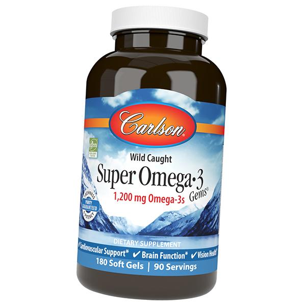 Norský rybí olej, Super Omega-3 1200, Carlson Labs 130 gelcaps (67353019)
