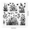 Timbri in Plastica PVC per Scrapbooking Fai da Te Album Fotografico Biglietti Decorativi Fogli di Timbri Cornice Film Fiore 15x15cm