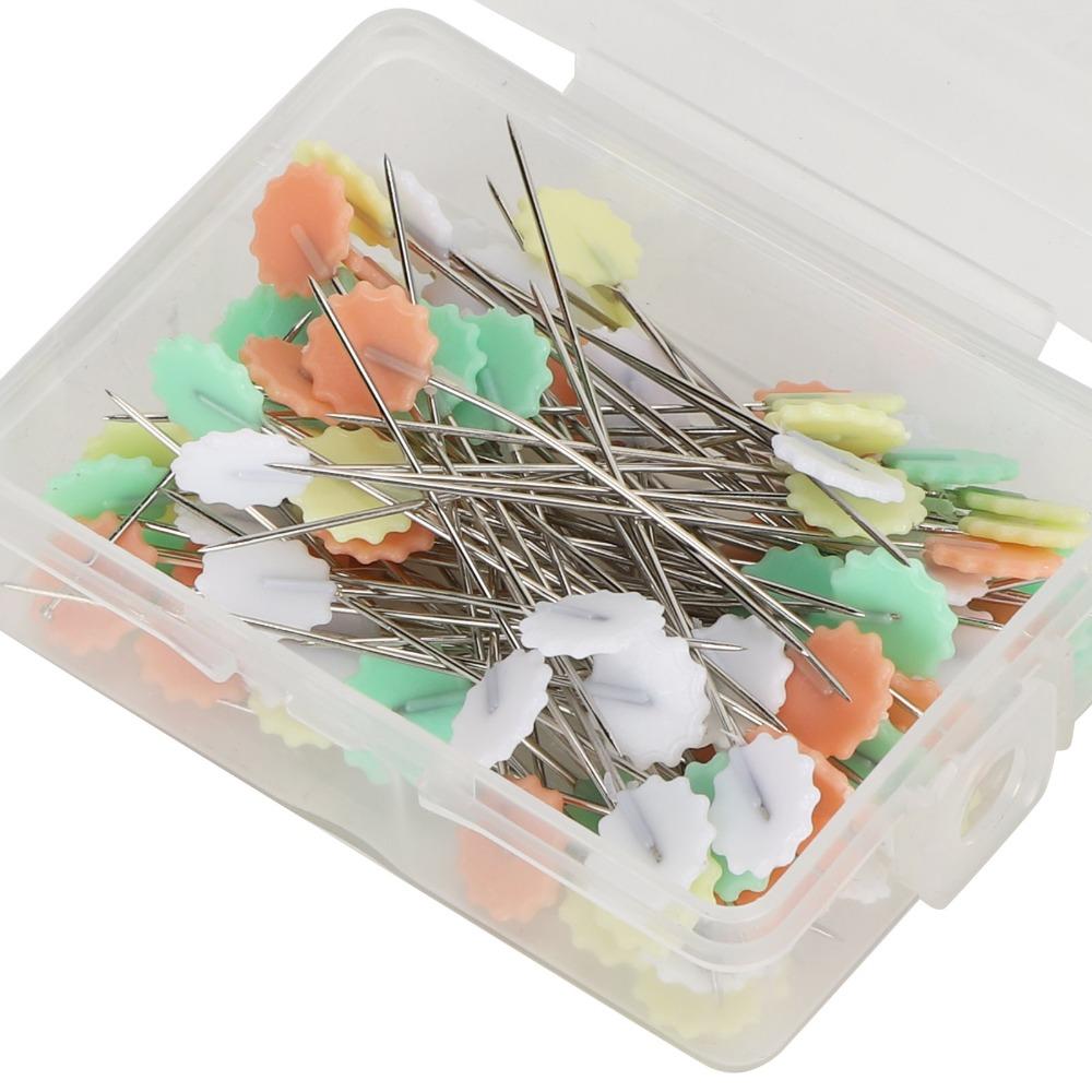 200pcs Multicolor Straight Pins Flower Head Craft Positioning Pins Quilting Pins  For Crafting