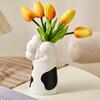 Cute Cat Paw Vase, Cartoon Paw Shaped Resin Flower Arrangement Vase, Desktop Decorative Plant Holder for Living Room, Bedroom, Bookshelf