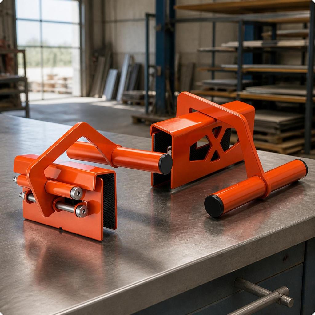 2 Pieces Carbon-Steel Lifting Clamp Ergonomic for Timberwork