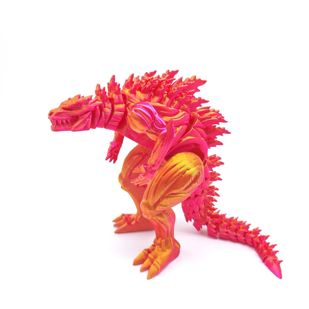 3D Printed Muscle Godzilla Dinosaur Joint Movable Creative Model Figurine for Boys As A Gift Decoration
