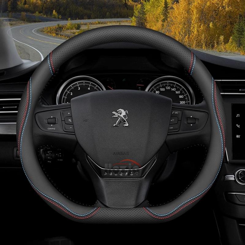 Leather Car Steering Wheel Cover for Peugeot 307 106 Partner 407 406 306 301 108 607 408 207 206 208 308 508 SW GT 2012 - 2025