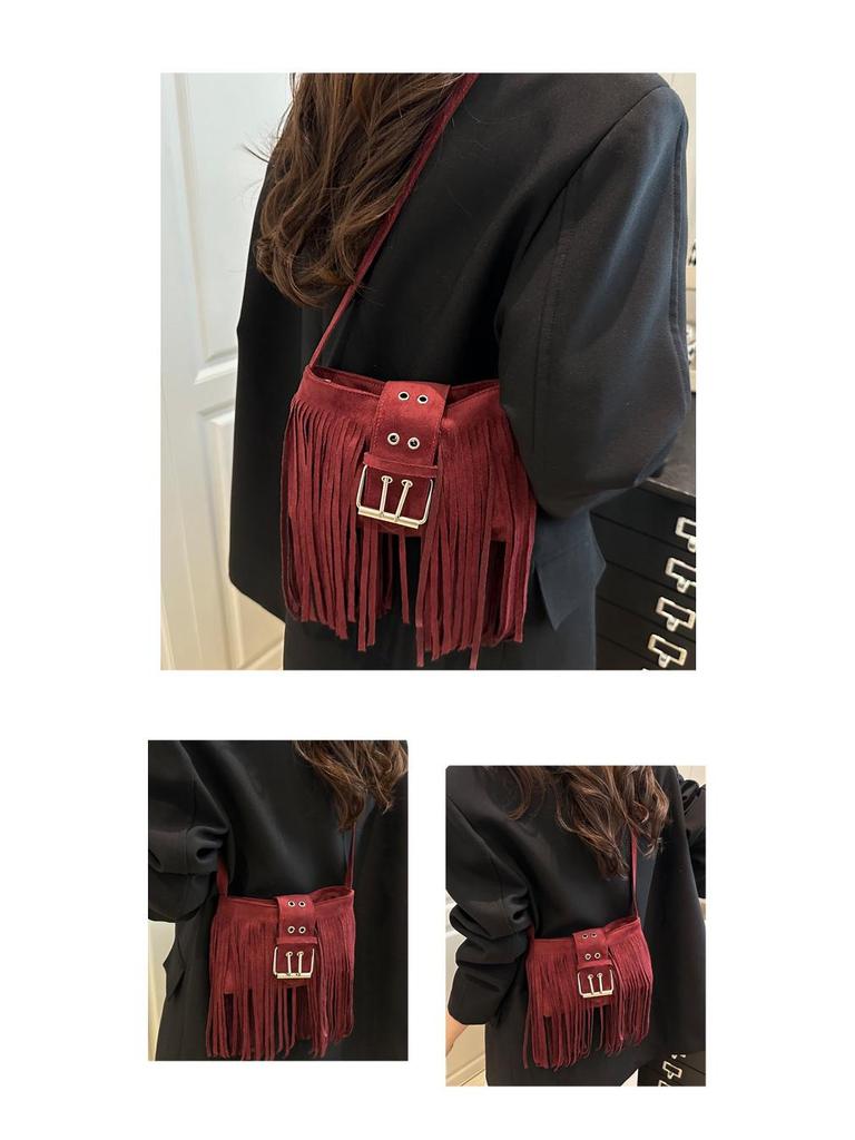 2025 Frosted Tassel Women's High-end Versatile Shoulder & Crossbody Phone Bag