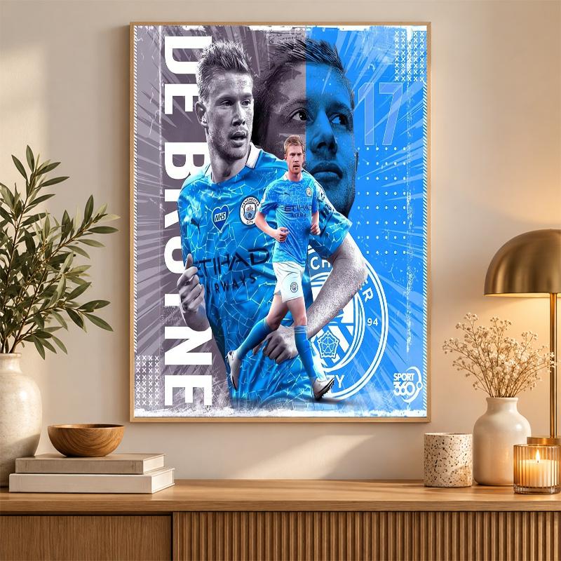 Kevin De Bruyne Diamond Painting Kit 5D Full Drill DIY Diamond Mosaic Wall Art Home Decor