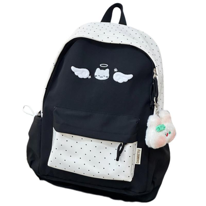 Schoolbag Japanese cute angel cat small backpack vitality sweet sister holiday travel shop gentle healing backpack