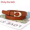 Pu Womens Leather Belt With C Alphabet Buckle Design For Office Casual Wear