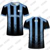 Summer New Argentina Flag Print Football Jersey For Men Women T-Shirt Outdoor Breathable Sports O-neck Tees Casual Kids Tops