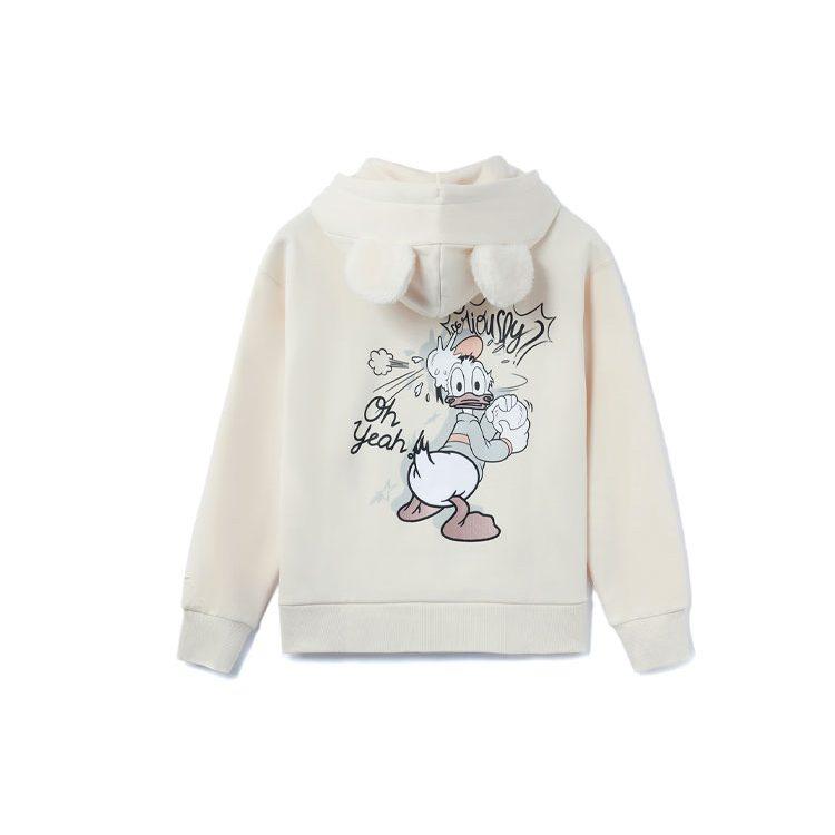 Li Ning X Disney Sweatshirts Women's Beige Hooded Thickened Regular AWDR690-7