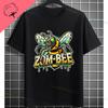 UnisexS Zombie Bee Apocalypse Graphic TShirt with Creepy Undead Horror Design Black Pure Cotton Shortsleeve Tee Outdoor Clothing