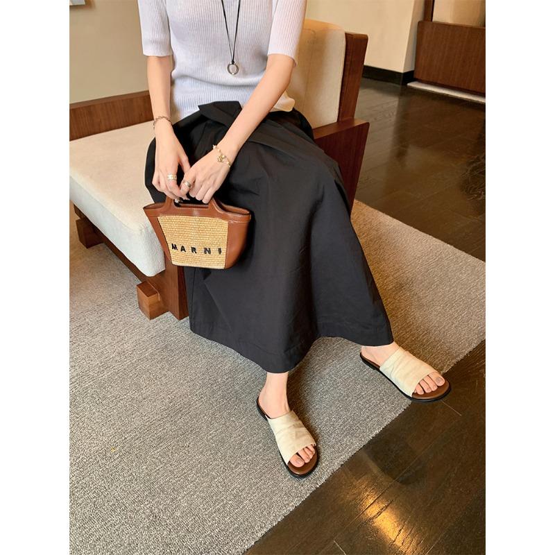 

Bangkok wrinkle leisure resort beach flat bottom sandals women s slippers outside wear summer 40 бежевый