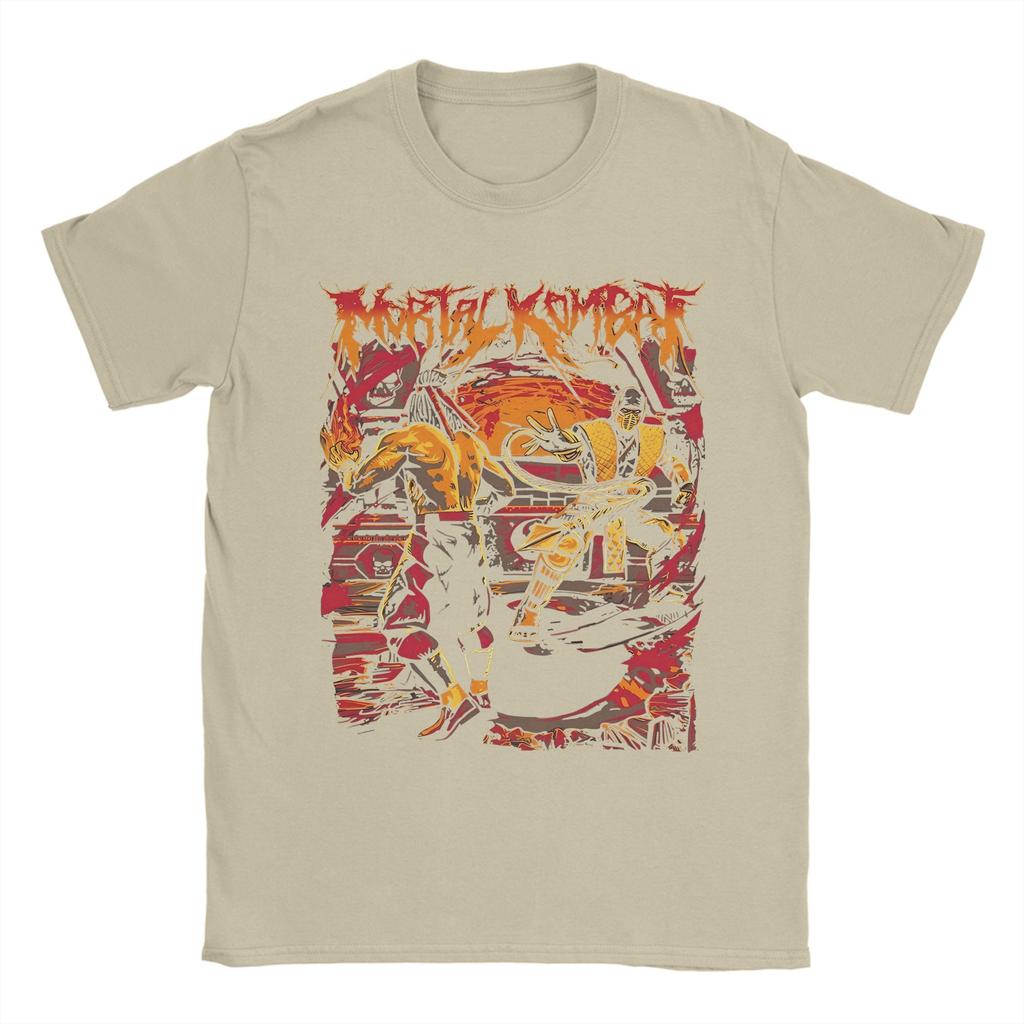 Oversized T-Shirt Summer Game Mortal Kombat Leisure T Shirts  Cotton Tshirt for Man Awesome Loose Short Sleeve Tops