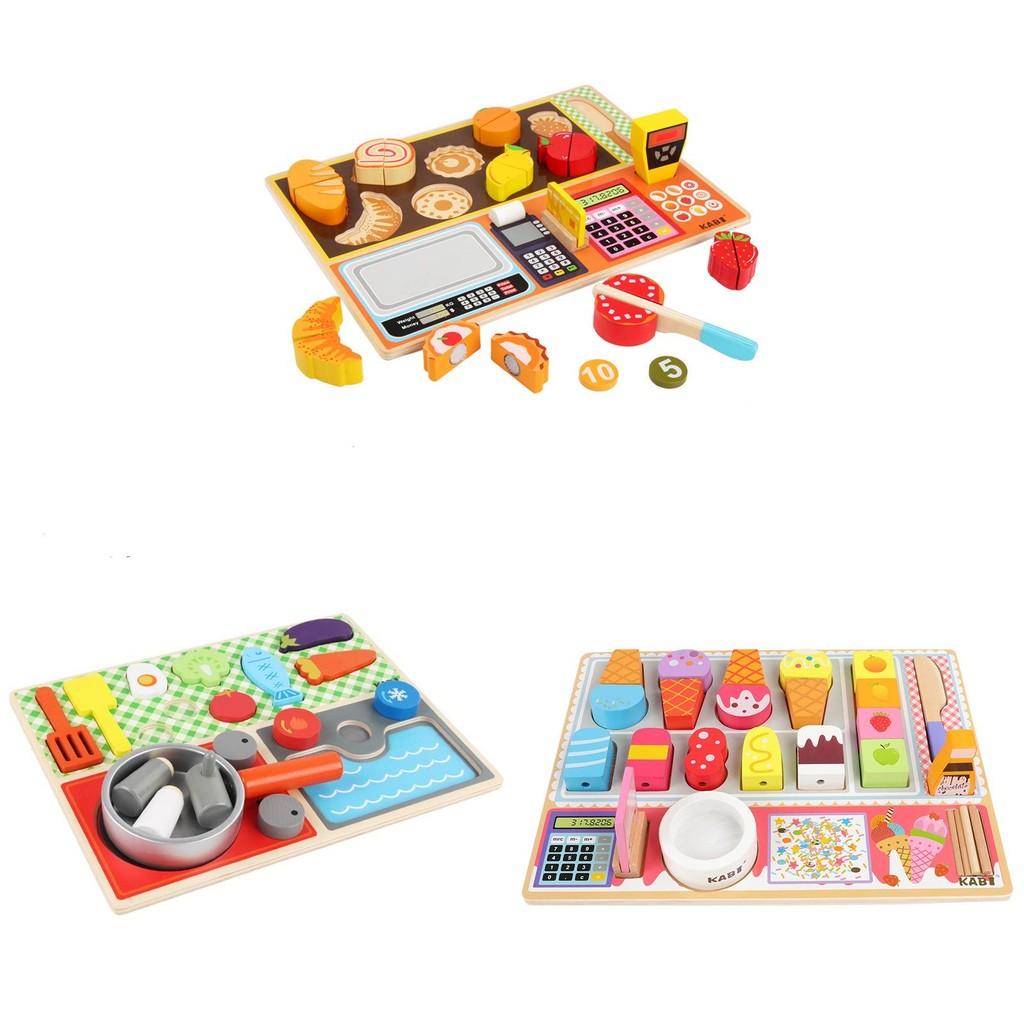 Cooking Childrens Wooden Play Set With Fruit Ice Cream Shop For Toy Creative