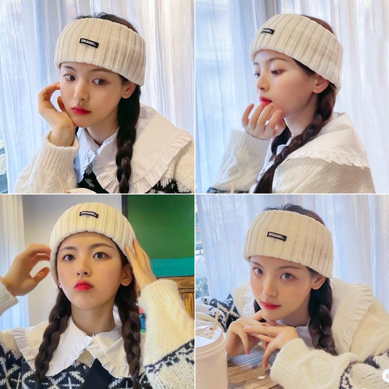 Fashionable Winter Women's Knitted Wool Headband: Windproof, Cold-Proof, Warm, Versatile Ins Style Hairband