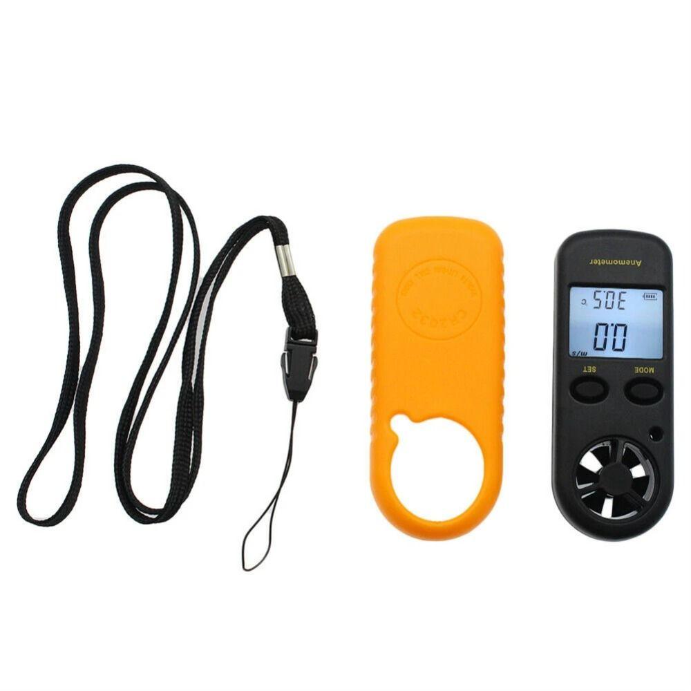 Mini Digital Anemometer Hand-held LCD Display Air Velocity Meter -10°C ~ 45°C 30m/s Wind Speed Gauge Airflow Testing