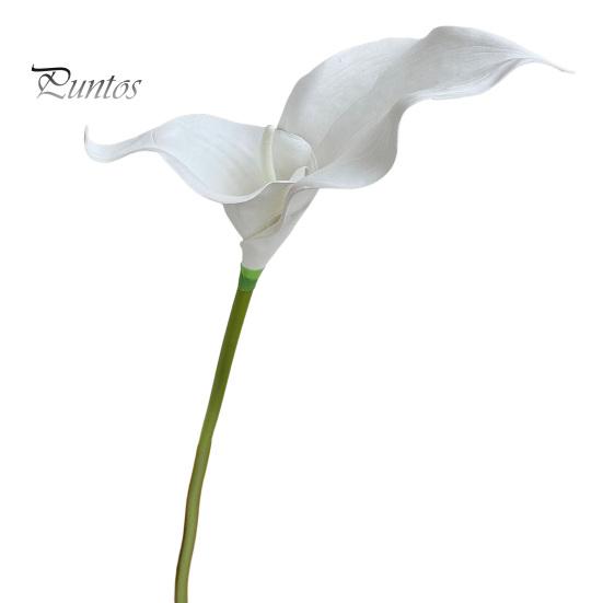 EVA Material Flowers Artificial Calla Lily Flowers, Flexible Branches Realistic Faux Flower, Retro Home Decor Soft Touch Fake Lilies for Wedding