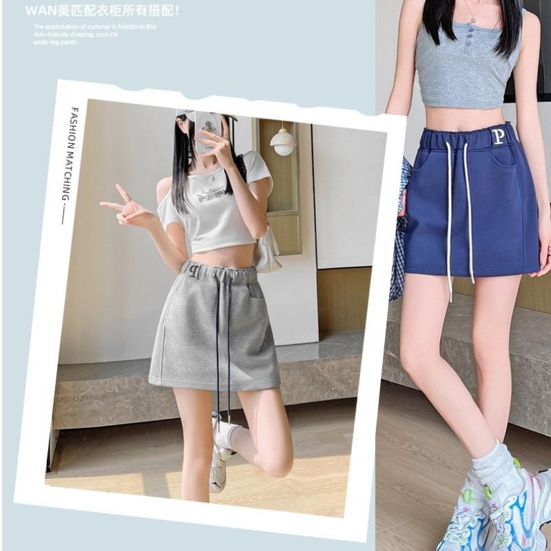 Spice Girl Sports Skirt Women's Spring and Summer New High-waisted Skirt Casual Skirt Pants Hip-wrapped Skirt Shorts