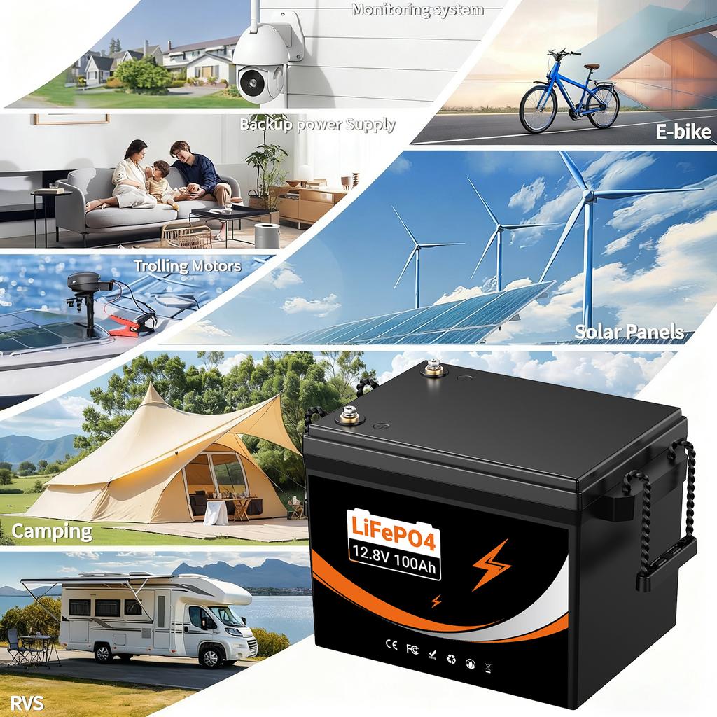Lianpaiyaun 12V 100Ah LiFePO4 RV Battery U206 LED Display 6000 Cycles CE UL Certified Deep Cycle Lithium Iron Phosphate