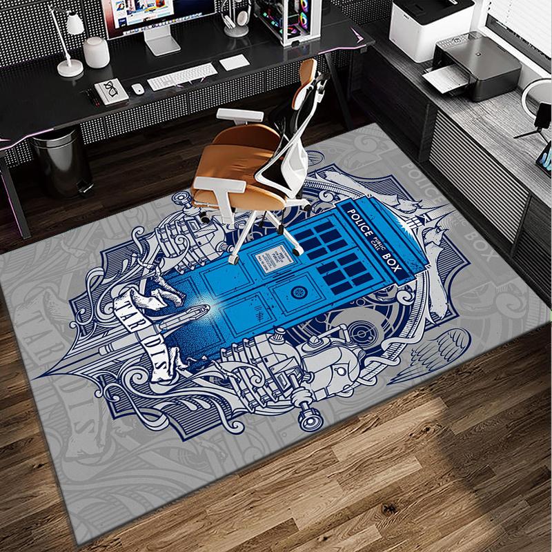 Telephone Booth Office Rug Chair Mat, Game Carpet, Suitable for Front Door, Bedroom, Living Room, Desk, Holiday Gift
