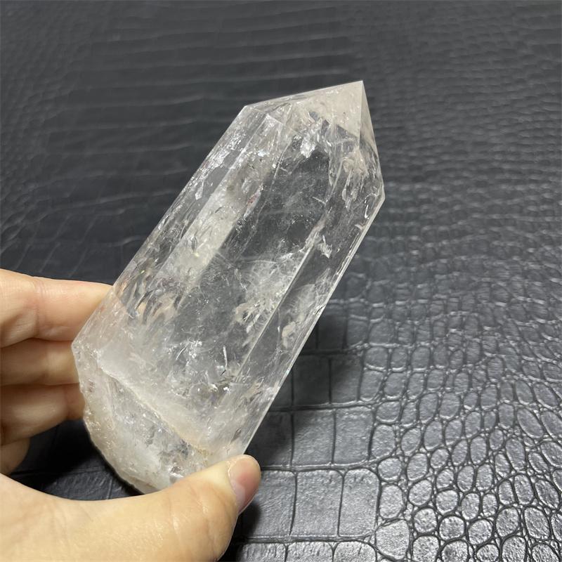 520g Rainbow Clear Lemurian Seed Quartz Natural Point Cluster Crystal Rough Healing