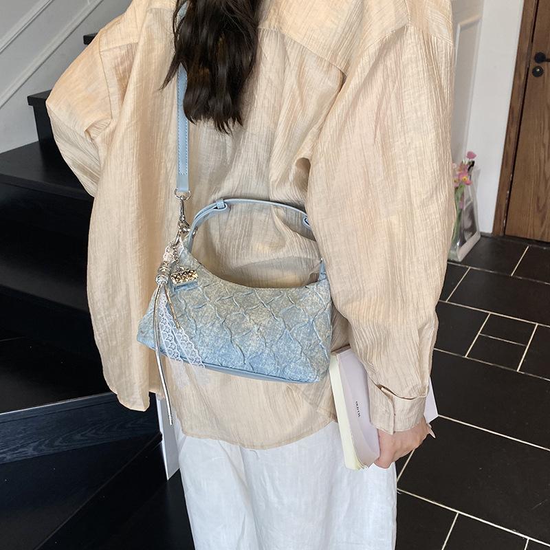 Handbag Women's New Fashion Denim Shoulder Bag Casual Messenger Bag