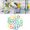20pcs Link Clip Plastic Hooks Interchangeable Link for Classroom Playroom Children Learning Toy Parrots Bird Toy
