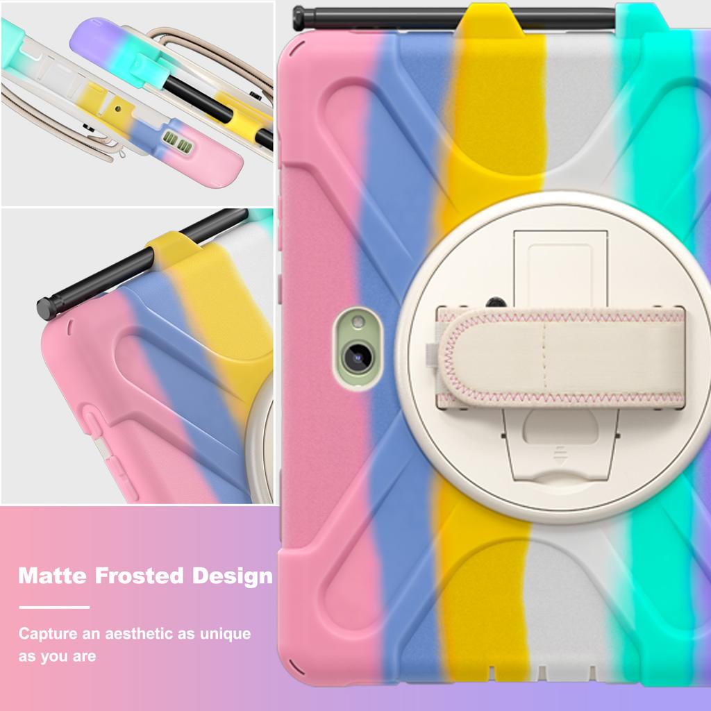 Für Samsung Galaxy Tab Active 4 5 Pro 10.1 2025 SM-X350 SM-X356B T540 T545 T630 T636 Hülle Kinder Silikon PC Abdeckung Mit Handschlaufe