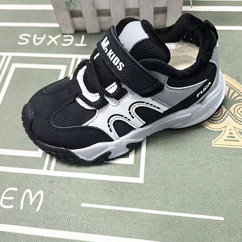 Jimi Bear 2025 Winter Kids Sports Shoes – Boys  Warm Cotton Casual Sneakers 30 чёрный