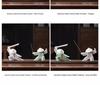 Ceramic Swordsman Incense Holder: Creative Sword-Dancing Ornament & Stick Burner Base