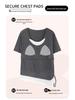 Ice Silk Ribbed Women's Sleepwear Set with Chest Pads – Short Sleeve & Shorts, Casual Wear, Indoor/Outdoor Comfort