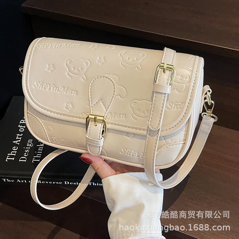 Bag women's 2025 spring and summer new Korean version trendy fashion small square bag niche high-end simple casual messenger bag