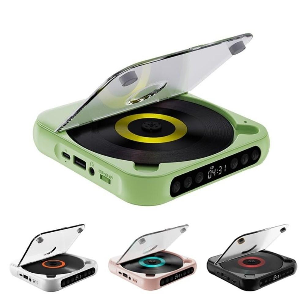 Wireless Bluetooth CD Player LCD Screen Rechargeable CD Player  for Travel, Home, Car