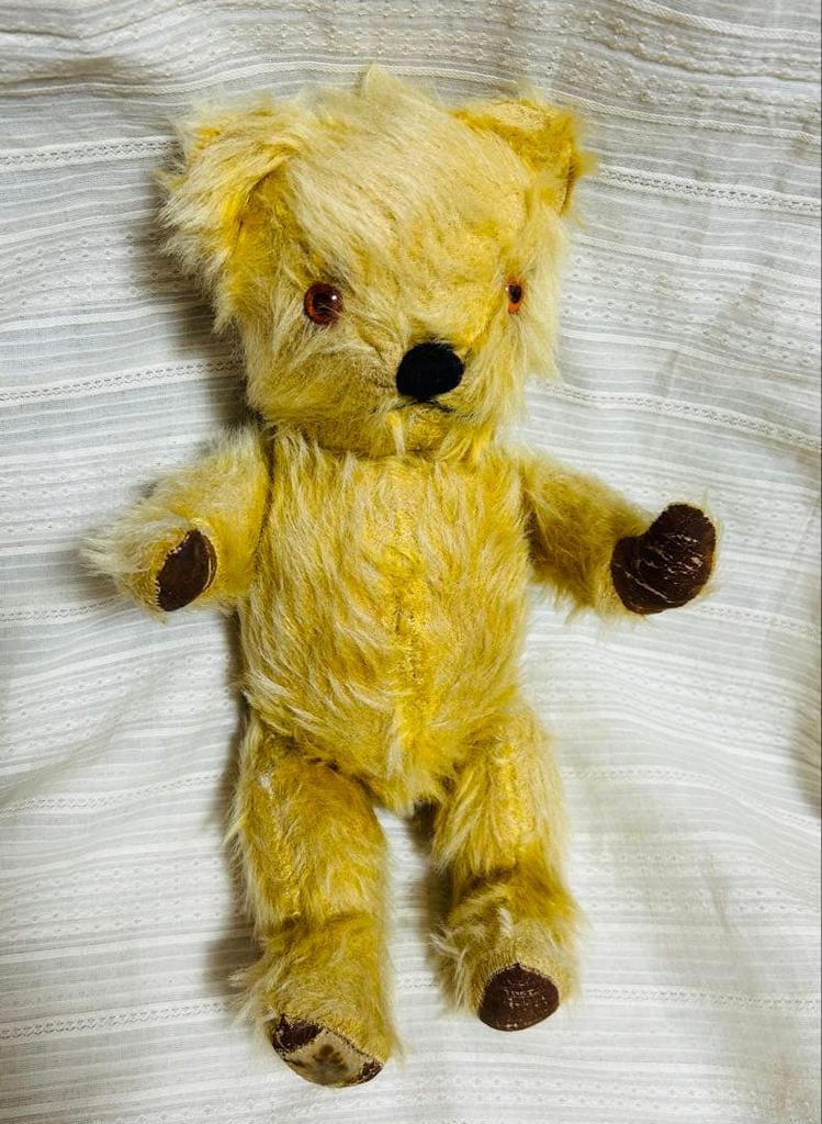 [USED] Chad Valley 1950s Vintage British Teddy Bear with Tag, 35cm