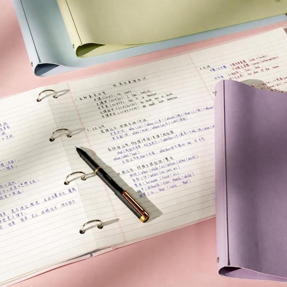 4-Hole Binder A3 Loose Leaf Notebook Soft PU Leather Loose Leaf Journal Students