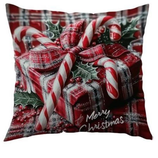 

Новая Рождественская наволочка Красная наволочка Полиэстеровая наволочка Наволочка с принтом Подушка 45*45cm