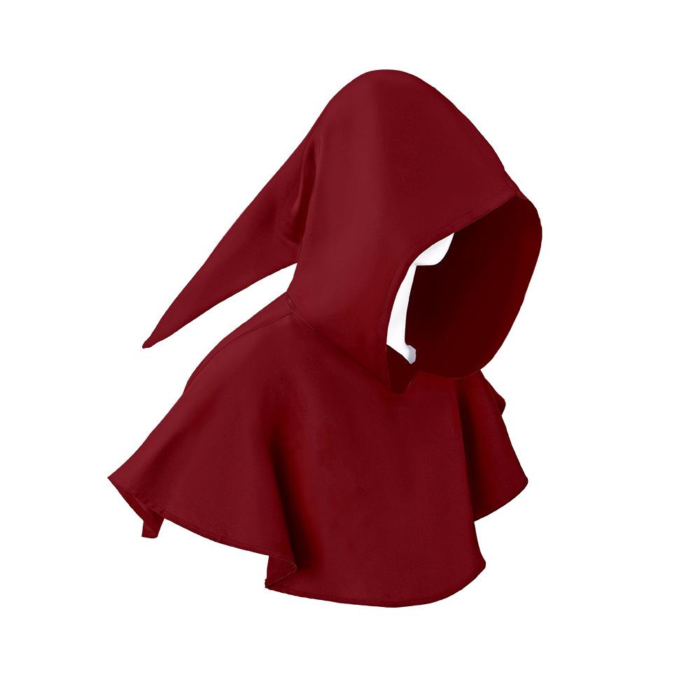 

Плащ Средневековый с капюшоном Хэллоуин Накидка Шляпа Сценическое выступление Вечеринка Косплей Реквизит красный