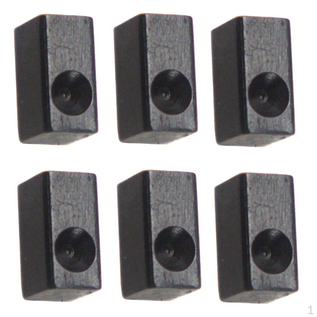 

6 Pieces Electric Guitar Tremolo Bridge Saddle Insert Lock String Iron Blocks DIY