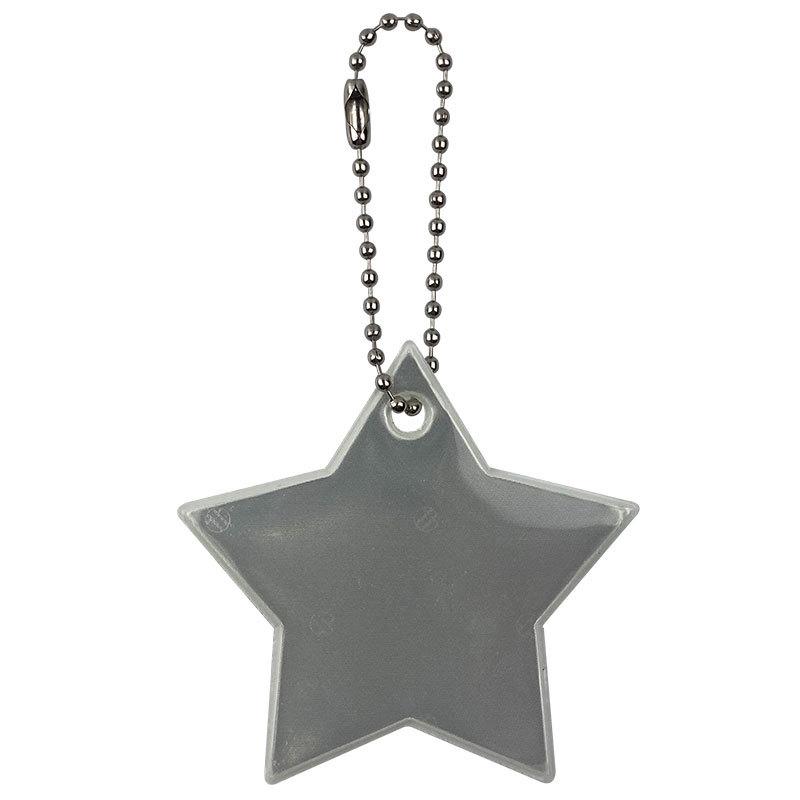 Luminous Star & Heart Glow Pendant Keychain with Reflective Ribbon Charms