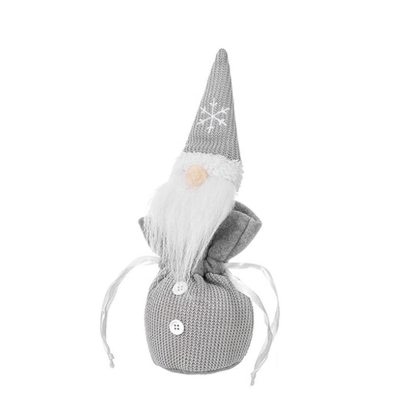 Christmas Candy Tote Bags Faceless Doll Candy Bag with Drawstring Reusable