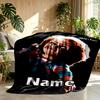 Custom Name Personalized Bride of Chucky Print Blanket, Home Decor, Bedroom, Sofa, Camping, Couch, Gifts for Birthday Christmas