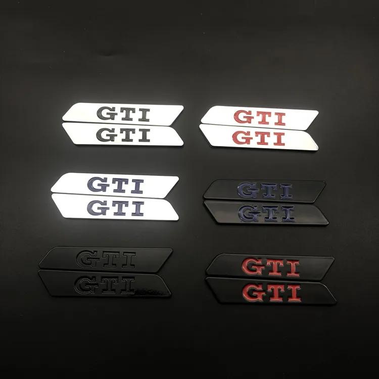 BRZ1 For VOLKSWAGEN VW GTI for Volkswagen VW GTI MK5 Passat Polo Golf 3 Jetta Tiguan Beetle Touran Metal Car Side Emblem Fender Badge