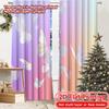 2D Flat Printing  2pcs Butterfly Spectrum Chic Print Curtains Versatile Fabric Curtains All Seasons Use for Bedroom   Living Room