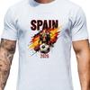 Spain Champion Spanish Bull Football Graphic Cotton Tee Unisex Crew Neck Short Sleeve Fan Casua
