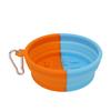 2Pcs Foldable Dog Bowl Flexible Silicone Strong Suction Portable Foldable Pet Travel Bowls with