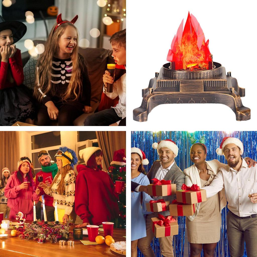 Fire Lamp Electric Realistic Fire Decorations Halloween Lights For Kids Bedrooms Outdoors Lawn Holiday Night Indoor Thanksgiving