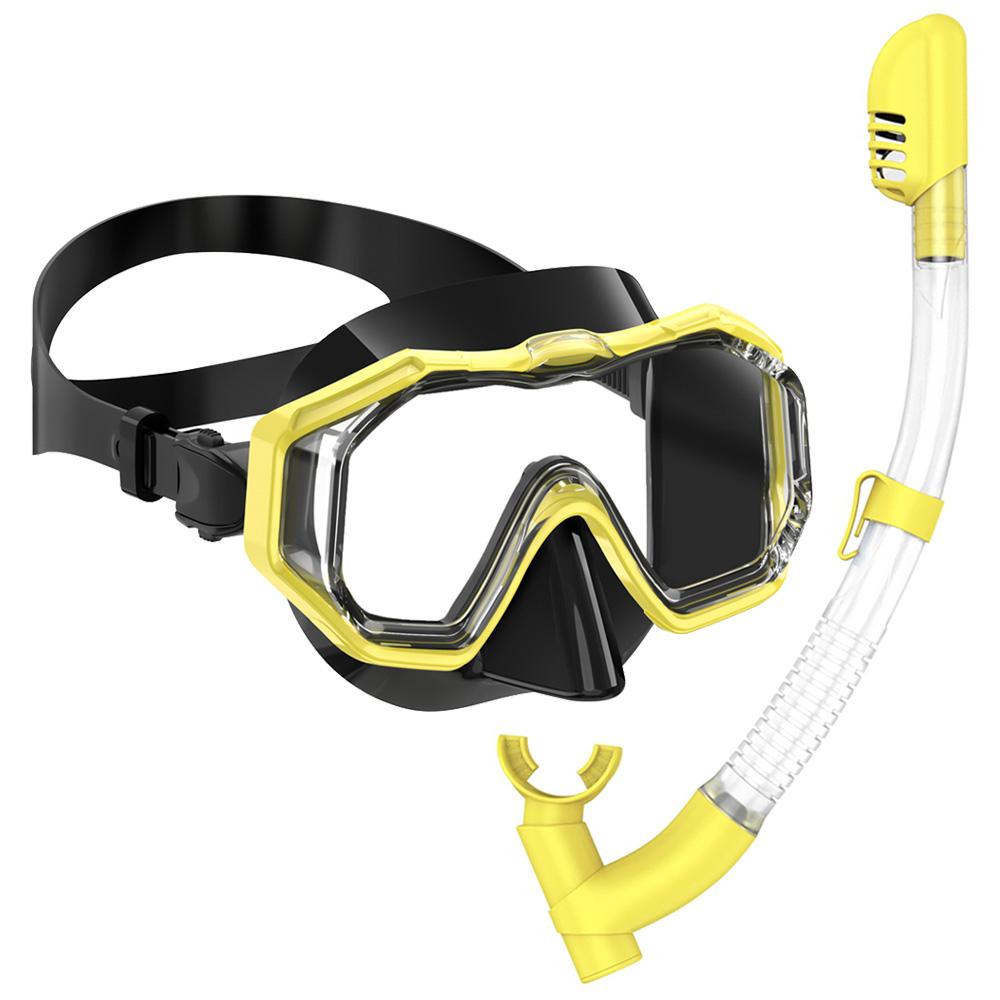 Kids Snorkel Mask 3 Windows Panoramic Wide View HD Three-Lens Adjustable Scuba Snorkeling Swimming Diving For Kids and Youth