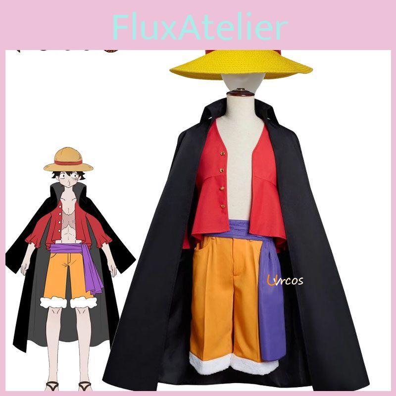 Autentický pánský cosplay set One Piece Wano Country s ikonickým kloboukem Luffyho